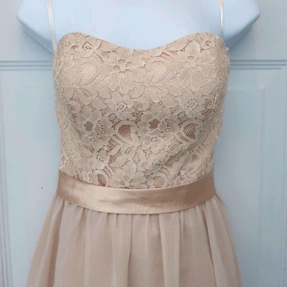 Satin Champagne Dress - Picture 5 of 16